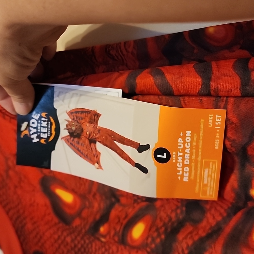Kids Light Up Red Dragon Costume